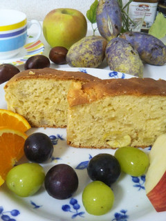秋のスイーツ☆リンゴと栗のパウンドケーキ-レシピのメイン写真