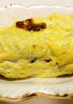 鶏皮オムライス-レシピのメイン写真