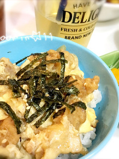 唐揚げの親子丼-レシピのメイン写真