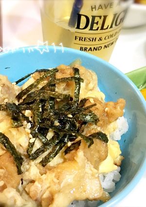 唐揚げの親子丼-レシピのメイン写真