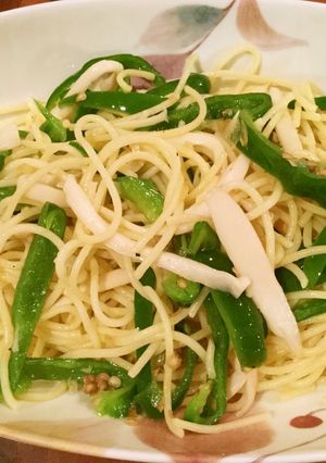 ピーマンとエリンギのペペロンチーノ-レシピのメイン写真