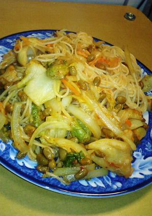 キムチ☆納豆☆そうめんチャンプルー-レシピのメイン写真