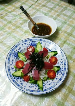 和風!玉ねぎのこぶおろしドレッシング☆-レシピのメイン写真