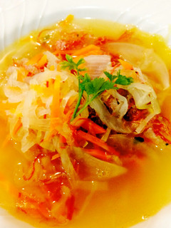 時短!食べるスープ(野菜とコンビーフ)-レシピのメイン写真