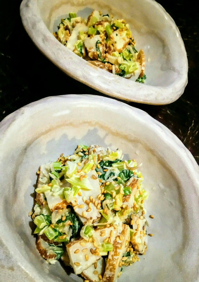 簡単副菜「さつま揚げと小松菜のマヨ味噌」-レシピのメイン写真