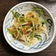 大根の皮と三つ葉のキンピラ 干しエビで