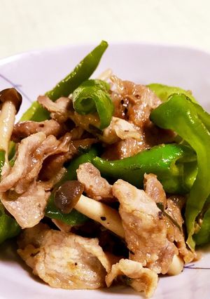 豚肉と甘長ピーマンの 葱胡麻油&味噌炒め-レシピのメイン写真