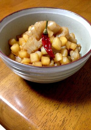 大根とこんにゃくのころころピリ辛炒め♪-レシピのメイン写真