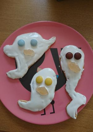 ハロウィン☆簡単お化けホットケーキ-レシピのメイン写真