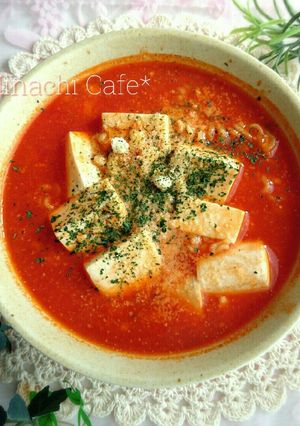 リコピンたっぷり豆腐のせ辛ラーメン-レシピのメイン写真