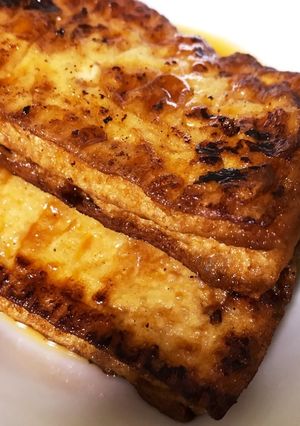 醤油で食べる 熱々厚揚げごま油素焼き〜♪-レシピのメイン写真