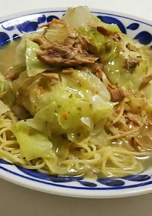 【超簡単】キャベツのスープスパゲティ-レシピのメイン写真