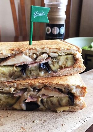 なすとベーコンのホットサンド-レシピのメイン写真