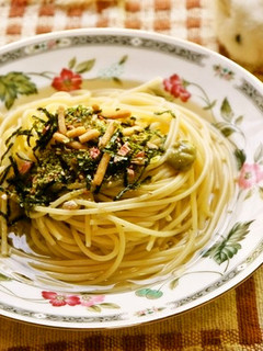一人飯に最適♪簡単すぎるお茶漬けパスタ-レシピのメイン写真