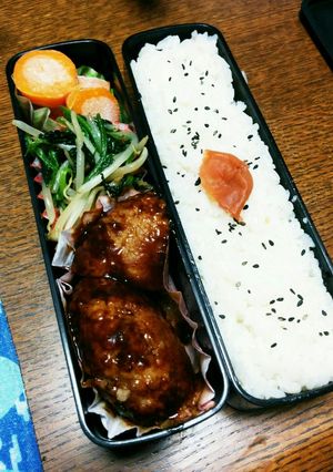 ３品弁当ハンバーグ-レシピのメイン写真