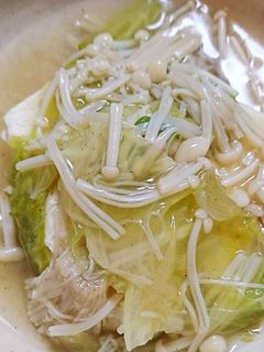 節約♡えのきとキャベツの豆腐あんかけ-レシピのメイン写真