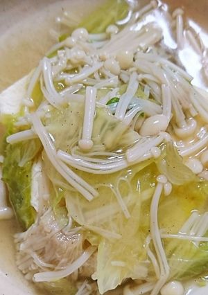 節約♡えのきとキャベツの豆腐あんかけ-レシピのメイン写真