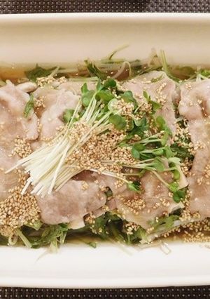 豚肉と水菜のレンジ蒸し*-レシピのメイン写真
