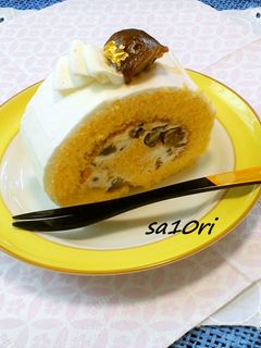 ふんわり優しい!栗たっぷりロールケーキ!-レシピのメイン写真