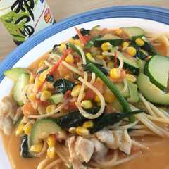 รูปของ 野菜たっぷりトマトのこぶおろしパスタ