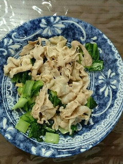 小松菜と豚肉の炒め物-レシピのメイン写真