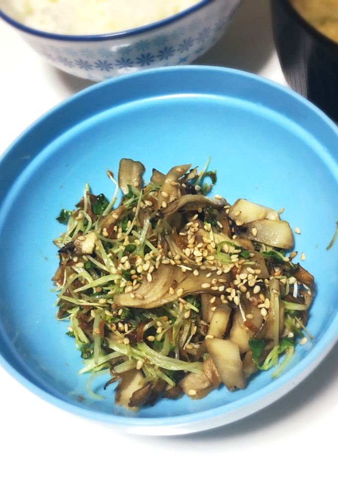 舞茸とかいわれ大根の炒め物-レシピのメイン写真