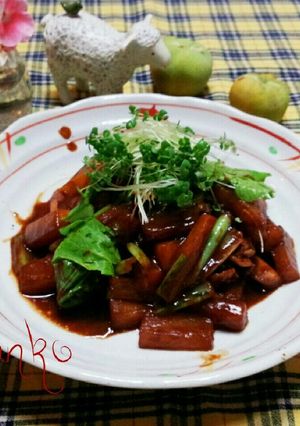 大根と豚肉の味噌炒め♪-レシピのメイン写真