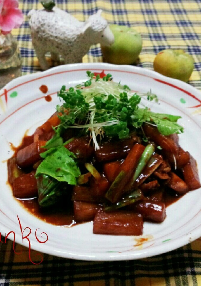 大根と豚肉の味噌炒め♪-レシピのメイン写真