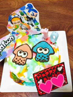 スプラトゥーン キャラ ケーキ-レシピのメイン写真