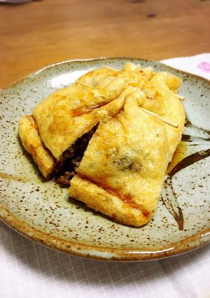 そぼろ入りお揚げの甘醤油ダレ♪-レシピのメイン写真