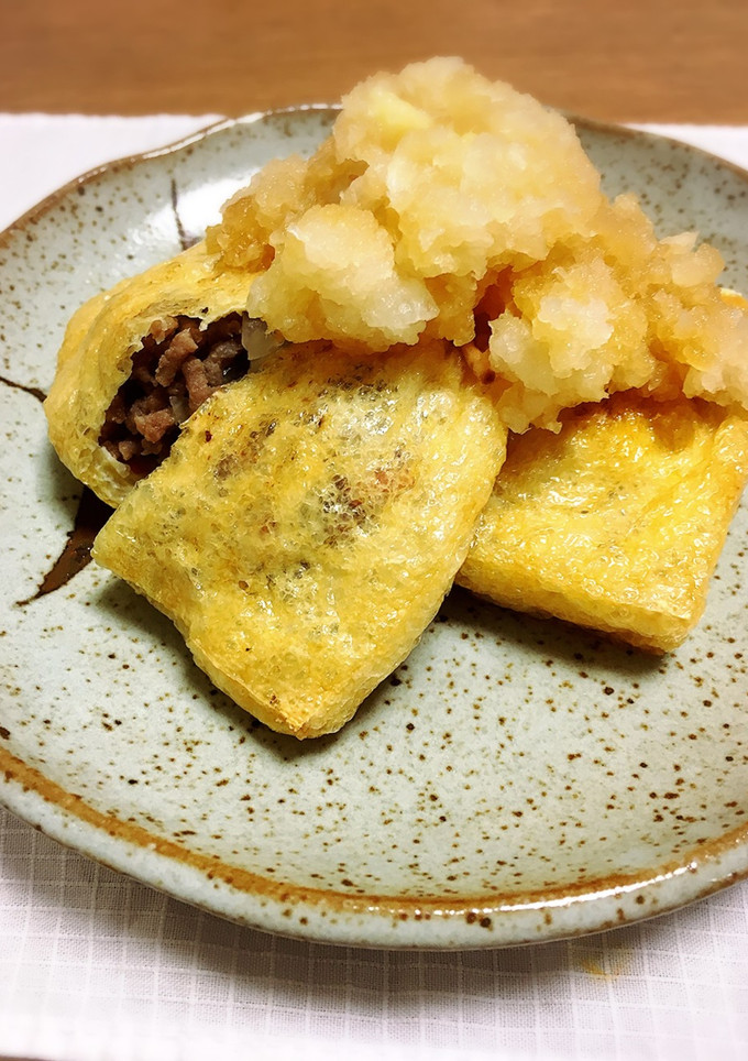 そぼろ入りお揚げのこぶおろし♪-レシピのメイン写真