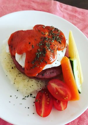 【マジ洋風卵ご飯】エッグ米ネディクト！？-レシピのメイン写真
