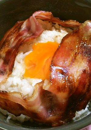 ★TKBG★　卵かけベーコンご飯！-レシピのメイン写真