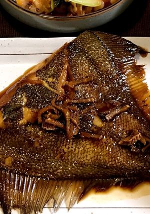 フライパンでカレイの煮付け-レシピのメイン写真