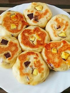 簡単フライパンでさつま芋とチーズのパン♡-レシピのメイン写真