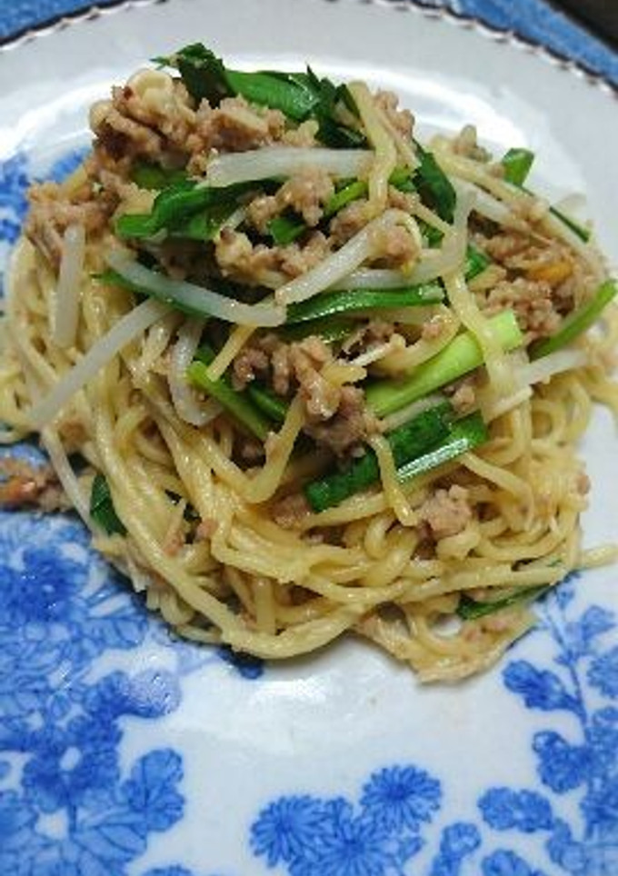 あたた生だししょうゆで坦々やきそば-レシピのメイン写真