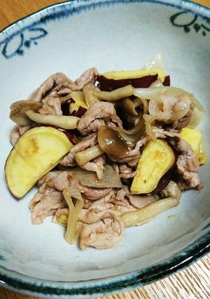 さつまいもと豚肉の炒めもの-レシピのメイン写真