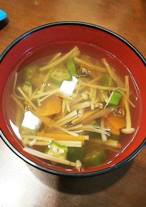 おくらときのこのお汁-レシピのメイン写真