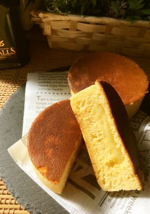 セリアの型で♡熱々♡焼きチーズケーキ-レシピのメイン写真