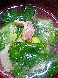 ベーコンとレタスのスープ-レシピのメイン写真