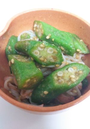 レンジで簡単！オクラの胡麻和え-レシピのメイン写真