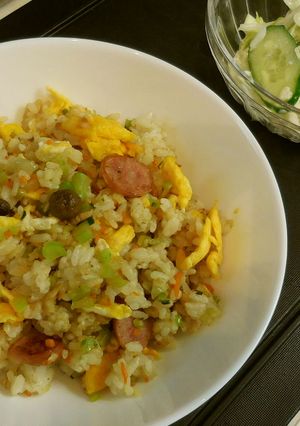 ブロッコリーの枝葉　入り　炒飯、ピラフ-レシピのメイン写真