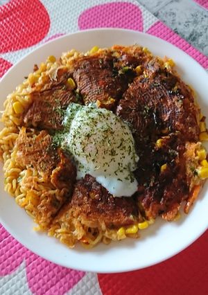 辛ラーメンでチーズチヂミ風-レシピのメイン写真