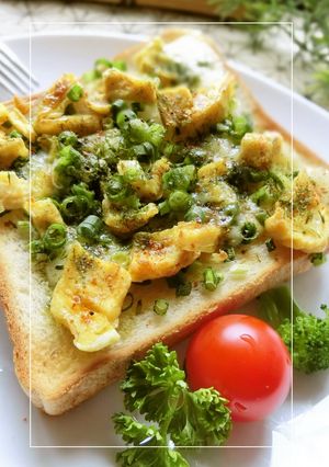 端っこグルメ❂卵焼き×葱の和トースト-レシピのメイン写真