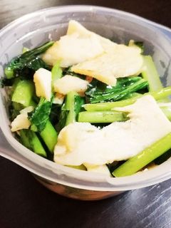 小松菜とサラダチキンの中華炒め*-レシピのメイン写真