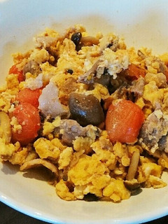 豚肉しめじミニトマトの中華卵炒め☆-レシピのメイン写真