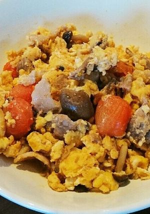 豚肉しめじミニトマトの中華卵炒め☆-レシピのメイン写真