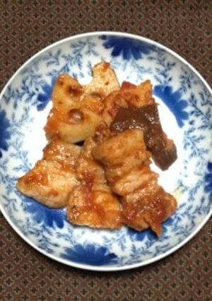 豚バラ肉と蓮根のトマト煮-レシピのメイン写真