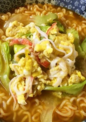 レタス卵とじ辛ラーメン～♪-レシピのメイン写真