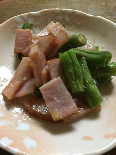 インゲンとハムのマヨ炒め-レシピのメイン写真